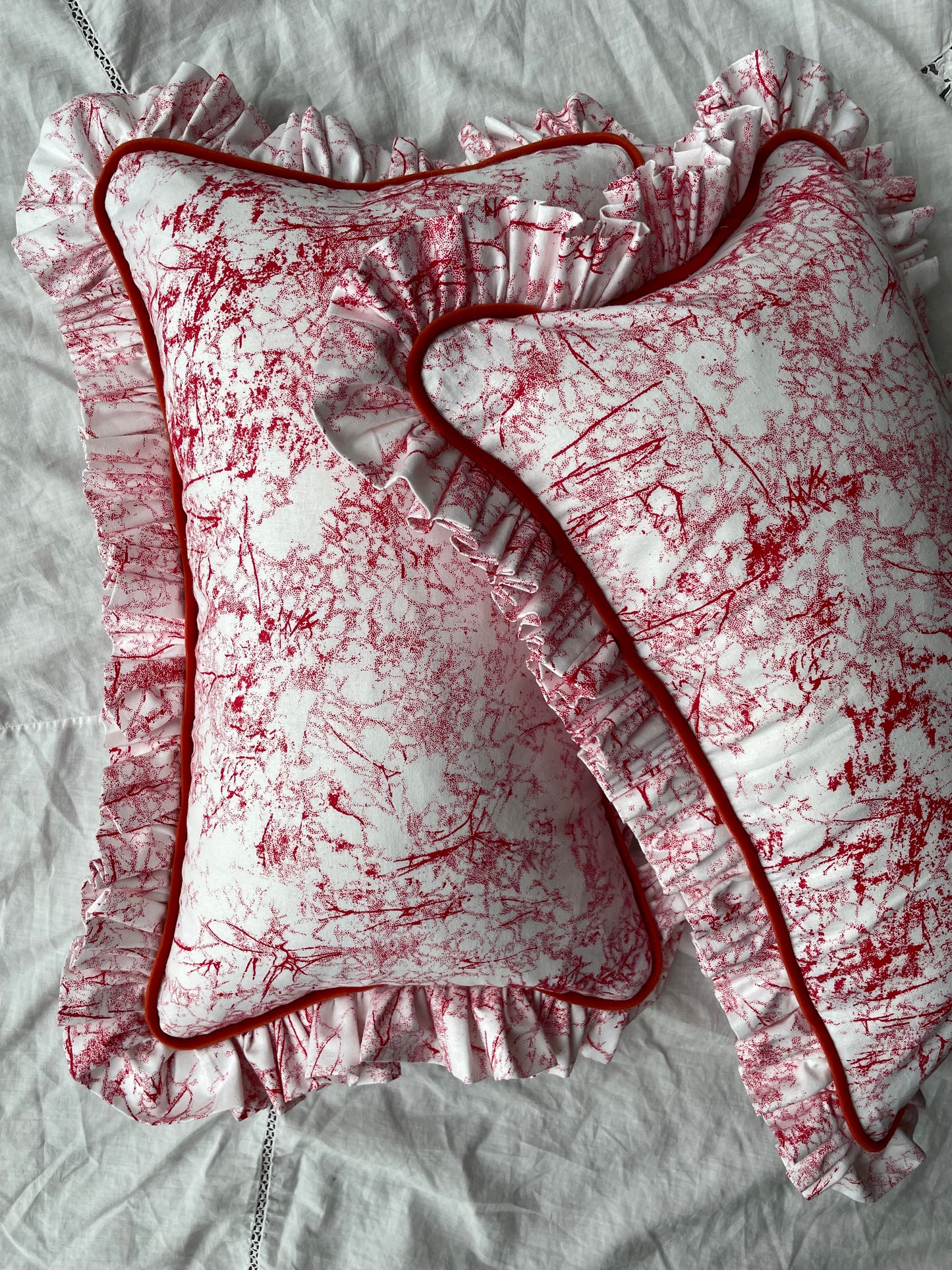 Hibiscus Ruffle Cushion