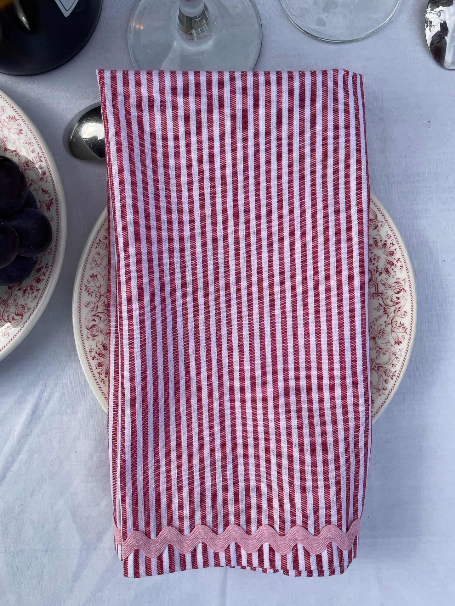 x4 Rouge Ric Rac Cotton Napkins