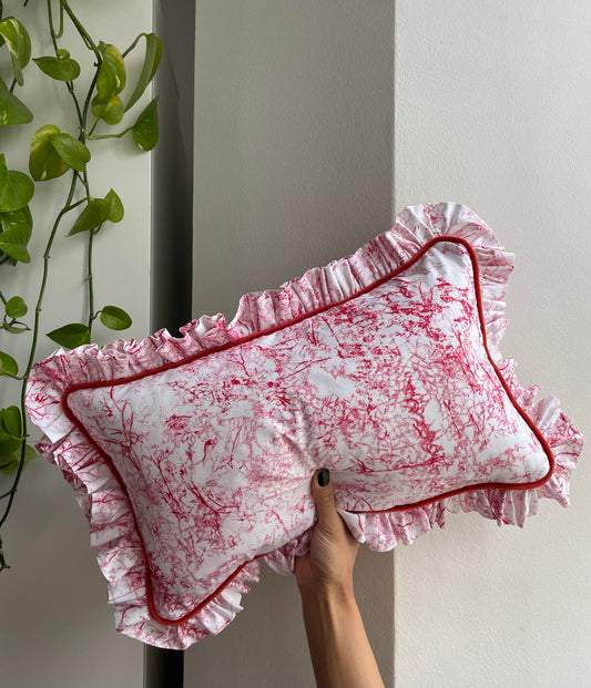 Hibiscus Ruffle Cushion